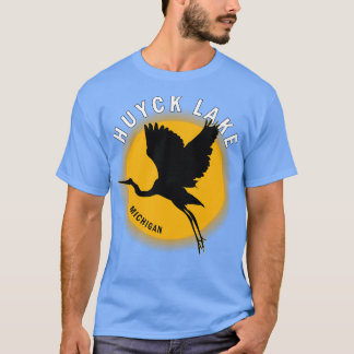 Huyck Lake in Michigan Heron Sunrise T-shirt