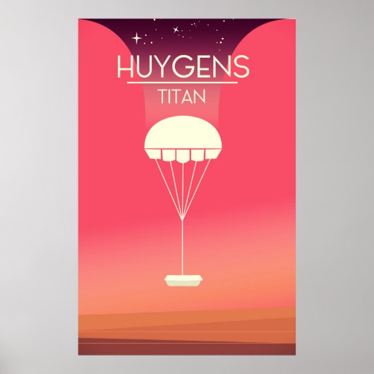 Huygens Titan Space Art poster. Poster (Voorkant)