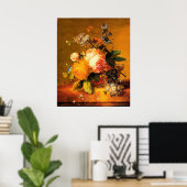 Huysum Floral still Life Poster (Thuiskantoor)