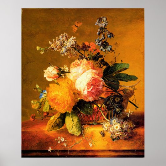 Huysum Floral still Life Poster (Voorkant)