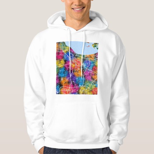 Huzhou China City Map Hoodie (Voorkant)