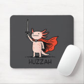 Huzzah Axolotl Knight Funny Sword Meme Quote Muismat (Met muis)