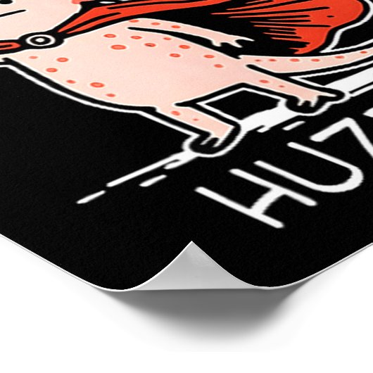 Huzzah Axolotl Knight Funny Sword Meme Quote  Poster (Hoek)