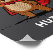 Huzzah Bear Knight Funny Sword Meme Quote  Poster (Hoek)