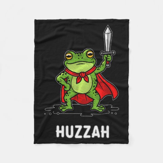 Huzzah Frog Fleece Deken (Voorkant)
