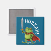 Huzzah Frog Knight Funny Sword Meme Frog Quote Men Magneet (Voorkant / Achterkant)