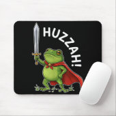 Huzzah Frog Knight Funny Sword Meme Frog Quote Men Muismat (Met muis)