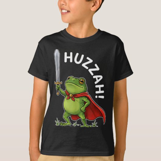 Huzzah Frog Knight Funny Sword Meme Frog Quote Men T-shirt (Voorkant)