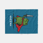 Huzzah Frog Knight Funny Sword Meme Quote Fleece Deken (Voorkant (Horizontaal))