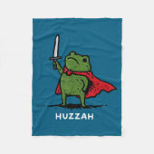 Huzzah Frog Knight Funny Sword Meme Quote Fleece Deken (Voorkant)