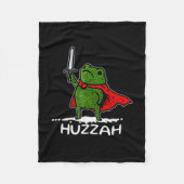 Huzzah Frog Knight Funny Sword Meme Quote  Fleece Deken (Voorkant)