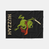 Huzzah Frog Knight Funny Sword Meme Quote  Fleece Deken (Voorkant (Horizontaal))