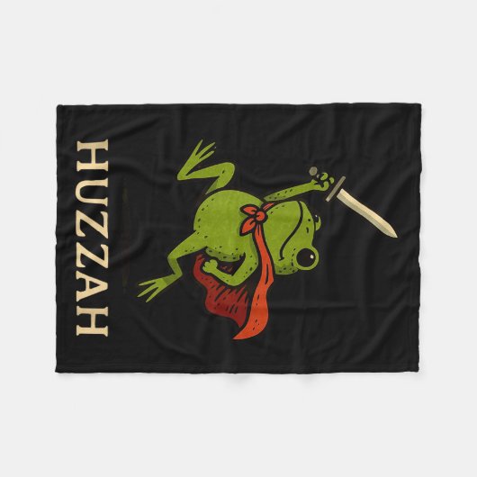 Huzzah Frog Knight Funny Sword Meme Quote  Fleece Deken (Voorkant (Horizontaal))