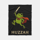 Huzzah Frog Knight Funny Sword Meme Quote  Fleece Deken (Voorkant)