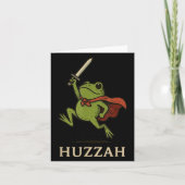 Huzzah Frog Knight Funny Sword Meme Quote  Kaart (Voorkant)