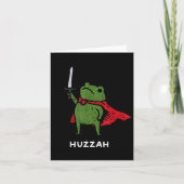 Huzzah Frog Knight Funny Sword Meme Quote  Kaart (Voorkant)