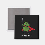 Huzzah Frog Knight Funny Sword Meme Quote Magneet (Voorkant / Achterkant)
