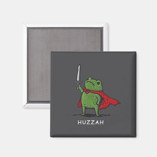 Huzzah Frog Knight Funny Sword Meme Quote  Magneet (Voorkant / Achterkant)