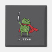 Huzzah Frog Knight Funny Sword Meme Quote  Magneet (Voorkant)