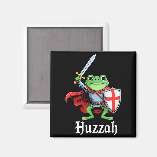 Huzzah Frog Knight Funny Sword Meme Quote Medieval Magneet (Voorkant / Achterkant)