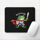 Huzzah Frog Knight Funny Sword Meme Quote Medieval Muismat (Met muis)
