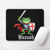 Huzzah Frog Knight Funny Sword Meme Quote Medieval Muismat (Met muis)