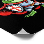 Huzzah Frog Knight Funny Sword Meme Quote Medieval Poster (Hoek)