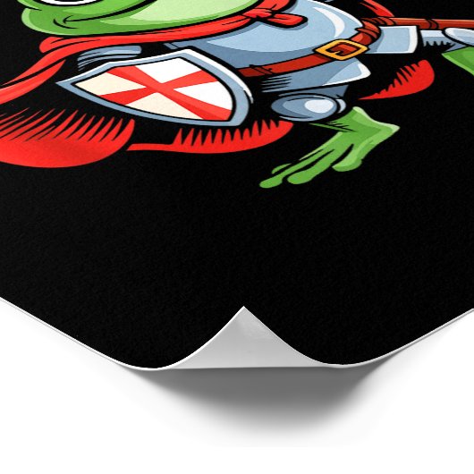 Huzzah Frog Knight Funny Sword Meme Quote Medieval Poster (Hoek)