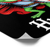 Huzzah Frog Knight Funny Sword Meme Quote Medieval Poster (Hoek)