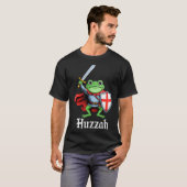 Huzzah Frog Knight Funny Sword Meme Quote Medieval T-shirt (Voorkant volledig)