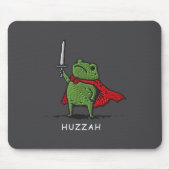 Huzzah Frog Knight Funny Sword Meme Quote  Muismat (Voorkant)