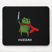 Huzzah Frog Knight Funny Sword Meme Quote  Muismat (Voorkant)