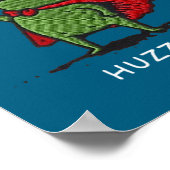 Huzzah Frog Knight Funny Sword Meme Quote Poster (Hoek)