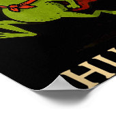 Huzzah Frog Knight Funny Sword Meme Quote Poster (Hoek)