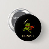 Huzzah Frog Knight Funny Sword Meme Quote  Ronde Button 5,7 Cm (Voorkant /achterkant)