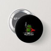 Huzzah Frog Knight Funny Sword Meme Quote  Ronde Button 5,7 Cm (Voorkant /achterkant)