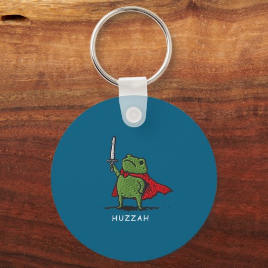 Huzzah Frog Knight Funny Sword Meme Quote  Sleutelhanger (Voorkant)