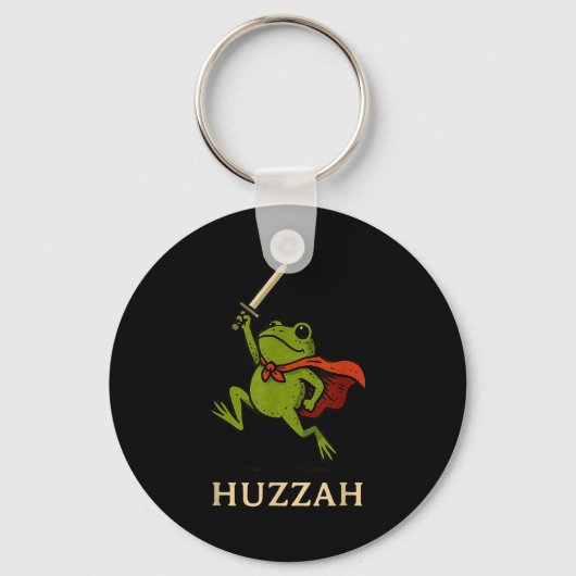 Huzzah Frog Knight Funny Sword Meme Quote  Sleutelhanger (Voorkant)