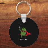 Huzzah Frog Knight Funny Sword Meme Quote Sleutelhanger (Voorkant)