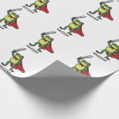 Huzzah Frog Knight Grappig Zwaard Meme Quote Cadeaupapier (Hoek)
