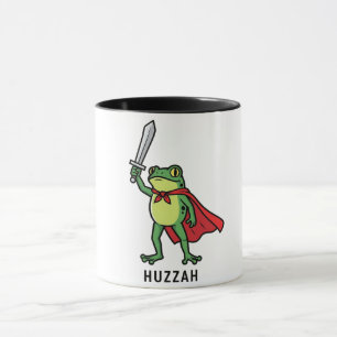 Huzzah Frog Knight Grappig Zwaard Meme Quote Mok