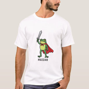Huzzah Frog Knight Grappig Zwaard Meme Quote T-shirt