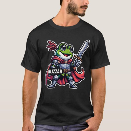 Huzzah Frog Knight T-shirt (Voorkant)
