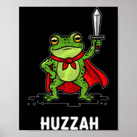 Huzzah Frog  Poster (Voorkant)
