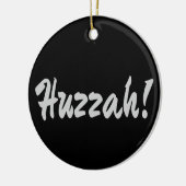 Huzzah, hurrah keramisch ornament (Links)