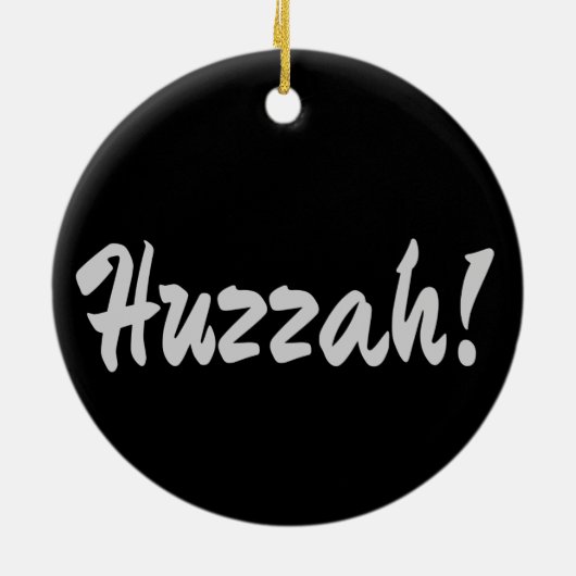 Huzzah, hurrah keramisch ornament (Achterkant)