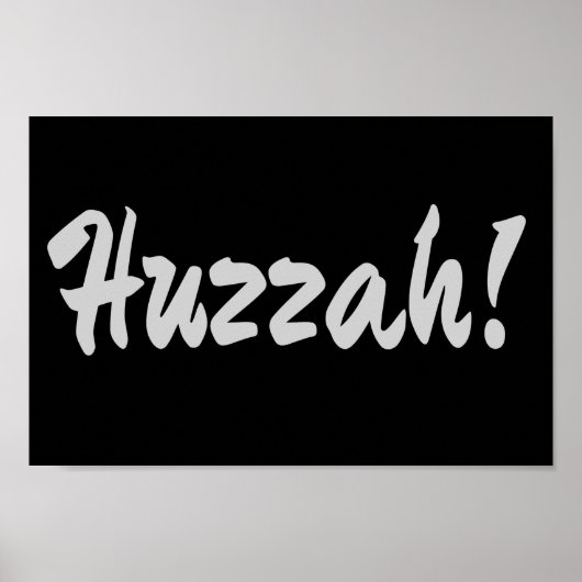 Huzzah, hurrah poster (Voorkant)
