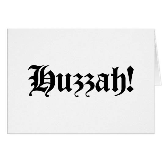 Huzzah! {Medieval Typografie} (Voorkant Horizontaal)