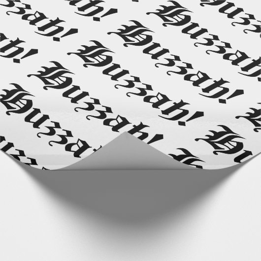 Huzzah! {Medieval Typografie} Cadeaupapier (Hoek)
