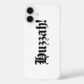 Huzzah! {Medieval Typografie} Case-Mate iPhone Case (Achterkant)